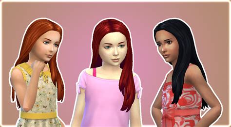 Mystufforigin Glossy Hair For Girls ~ Sims 4 Hairs