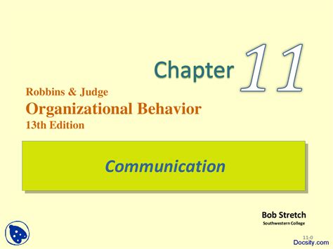 Communication Organizational Behaviour Lecture Slides Docsity