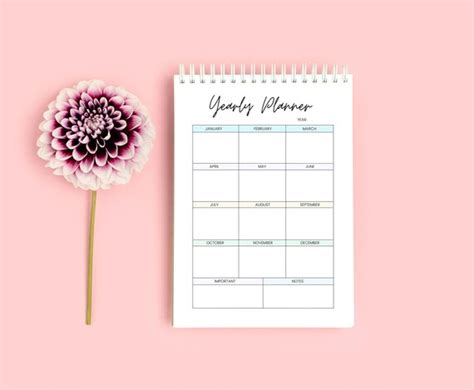 Personal Yearly Planner Printable Productivity Planner Etsy