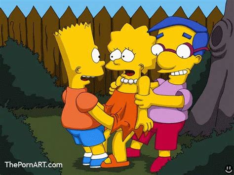 Post Bart Simpson Lisa Simpson Milhouse Van Houten The Simpsons Animated