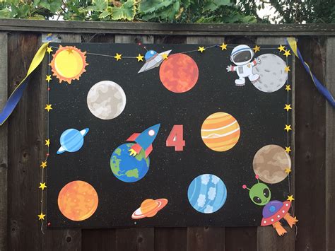 Outer Space Party Backdrop Space Theme Outer Space Birthday Outer