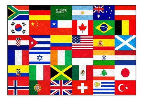 Várias Bandeiras Dos Países Do Mesmo Tamanho Separadas 12x Parcelamento Sem Juros