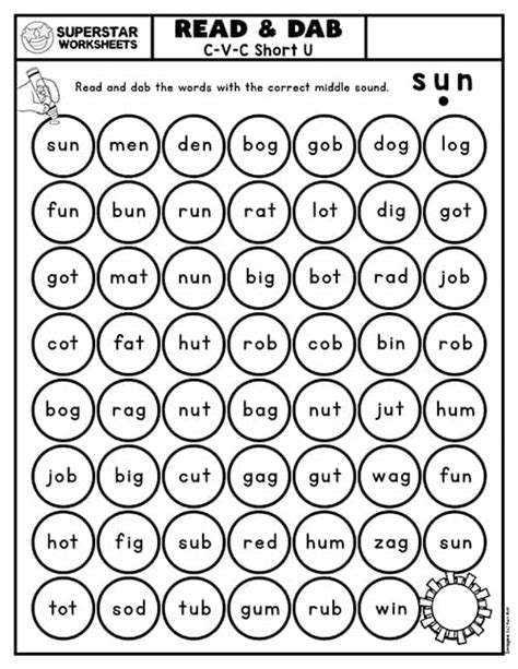 Kindergarten Phonics Worksheets