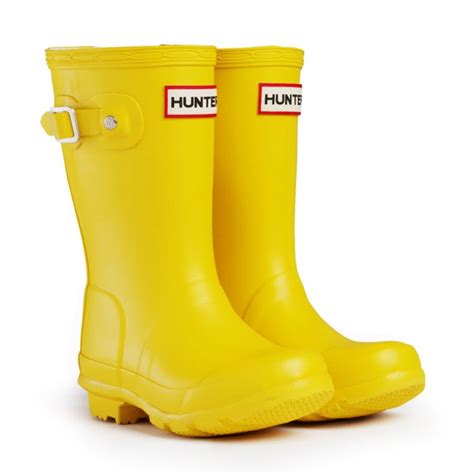 Kids Original Hunter Rain Wellies Wellington Boots Yellow Assorted