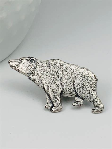 Antique Silver Bear Tie Tack Or Lapel Pin Etsy