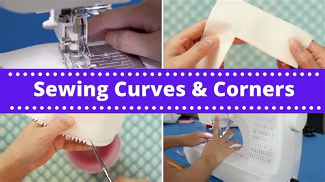 How To Sew Curves Corners On A Sewing Machine Beginner Lesson Youtube