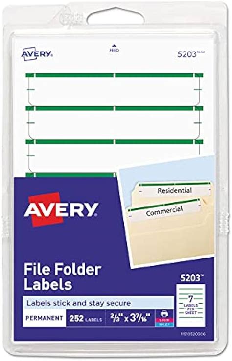Avery Easy Peel Permanent File Folder Labels On 4 X 6 41 Off
