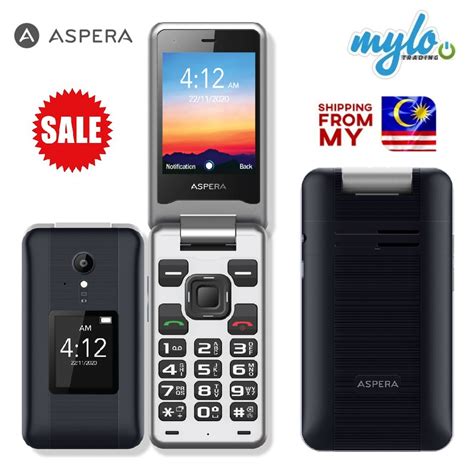 Aspera F42 Flip Phone 4glte 2mp Titanium Shopee Malaysia