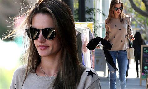Alessandra Ambrosio Displays Her Legs As She Steps Out In Santa Monica