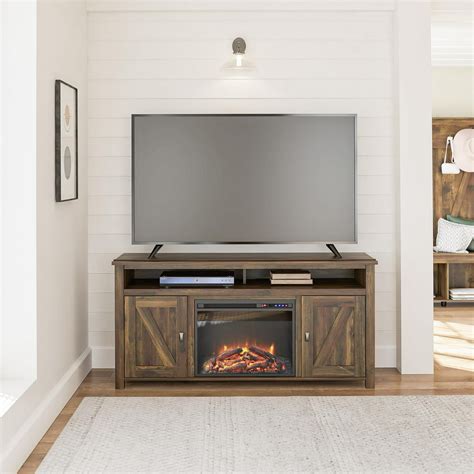 Woven Paths Scandi Farmhouse Electric Fireplace Tv Console For Tvs Up