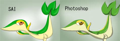 Snivy Sai Vs Photoshop By Kokushi Musou On Deviantart