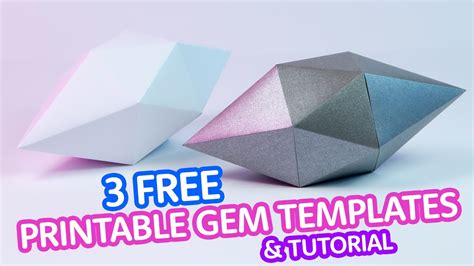 3 Free Printable Gem Templates And Tutorial 💎 New Ebook