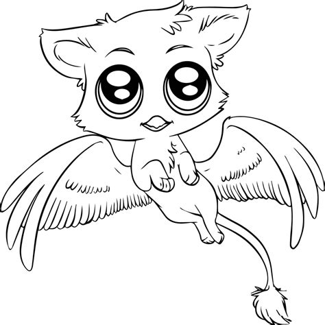 Cute Animals With Big Eyes Coloring Pages At Getcolorings