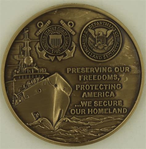 Coast Guard Homeland Security Challenge Coin Rolyat Military Collectibles