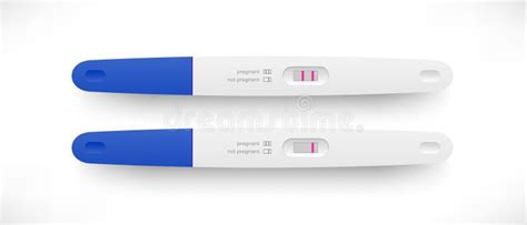 Pregnancy Or Ovulation Positive And Negative Test Stock Illustration