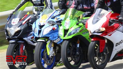 Zx10r got me i pushed my 2012 zx6r to the limit and it couldn't keep up with a zx10r liter bike, but at least we tried. GSXR 1000 vs S1000RR vs ZX10R vs Panigale 1299 vs GSXR 600 ...