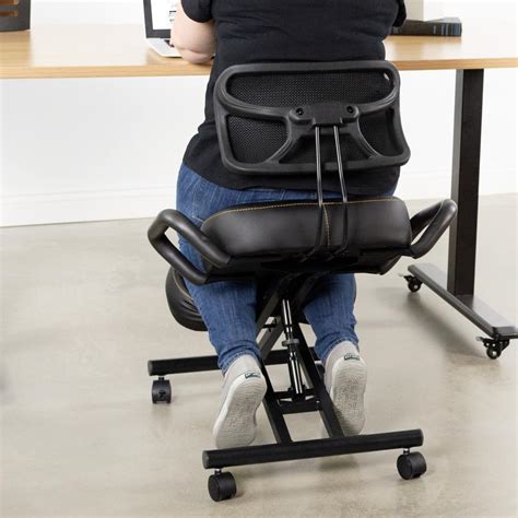 Find out if the dragonn ergonomic kneeling chair is right for you! DN-CH-K02B Black Adjustable Ergonomic Kneeling Chair with ...