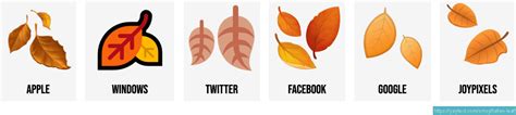🍂 Fallen Leaf Autumn Emoji