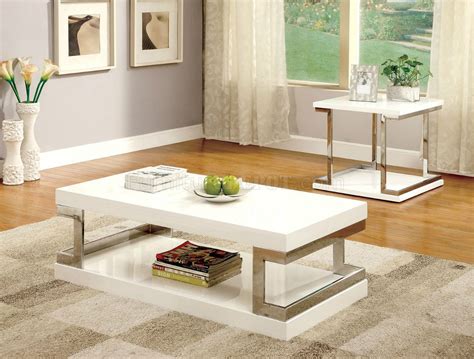 Lots of styles, lots of colors and lots of quality. Meda CM4486 Coffee Table & 2 End Tables 3Pc Set in White