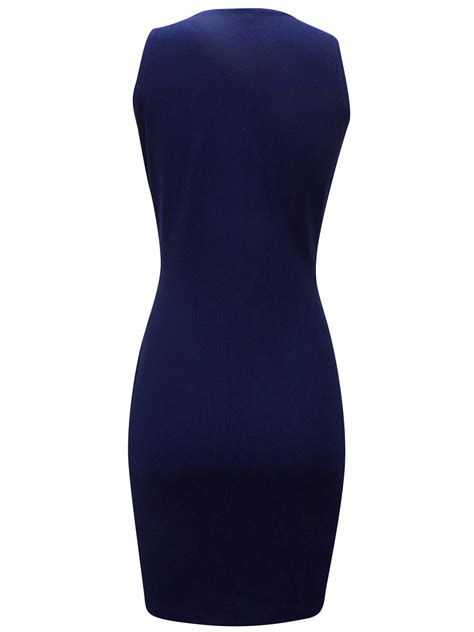 Missguided Missguided Navy Sleeveless Bodycon Mini Dress Size To