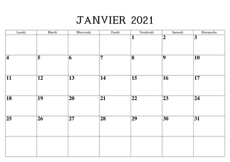 Découvrez le calendrier complet de l'euro 2021 : Gratuit Calendrier 2021 Janvier Imprimable (PDF, Word ...