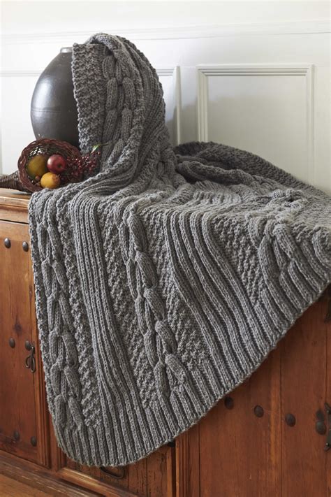 For something extra cozy, bernat blanket yarn patterns are made especially to be paired with their sumptuous. Bernat® Harvest Home Horseshoe Cable Blanket #harvesthome ...