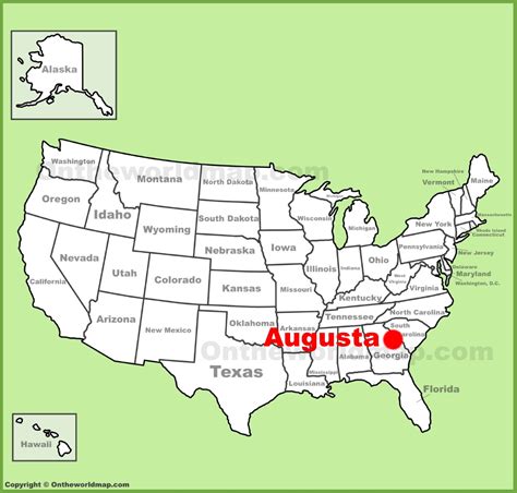 Augusta Georgia Location On The Us Map