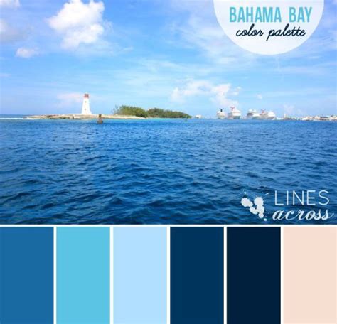 Bahama Bay Color Palette Lines Across Ocean Color Palette Bathroom