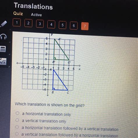 The Triangles On The Grid Below Represent A Translation Which