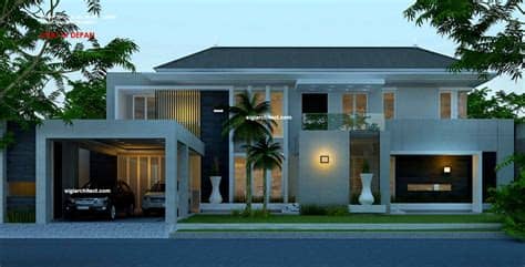 Salah satu gaya desain rumah yang cukup digemari dan tak lekang oleh waktu adalah gaya minimalis. Desain Rumah Hook 2 Lantai