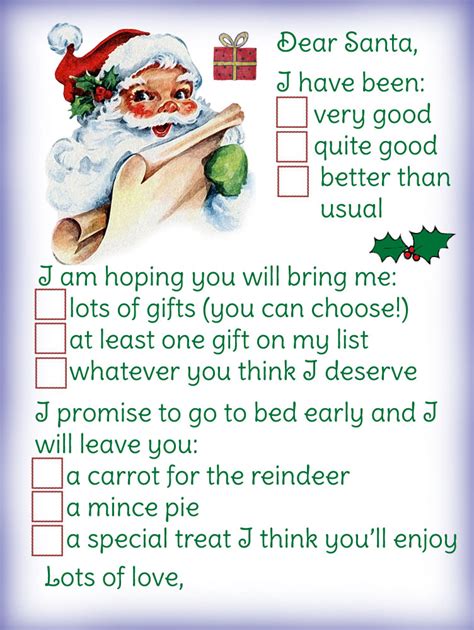 Letter To Santa Multiple Choice Rooftop Post Printables