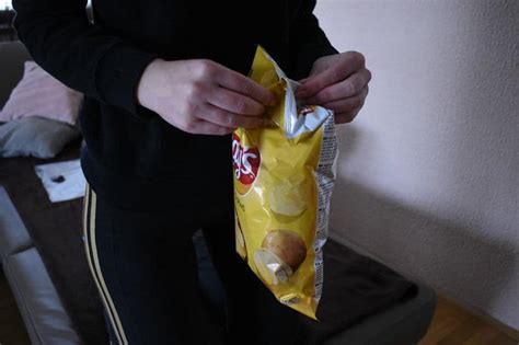 Open Potato Chip Bag