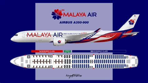 Malaya Air Airbus A350 900 Livery And Seat Map Prestige By