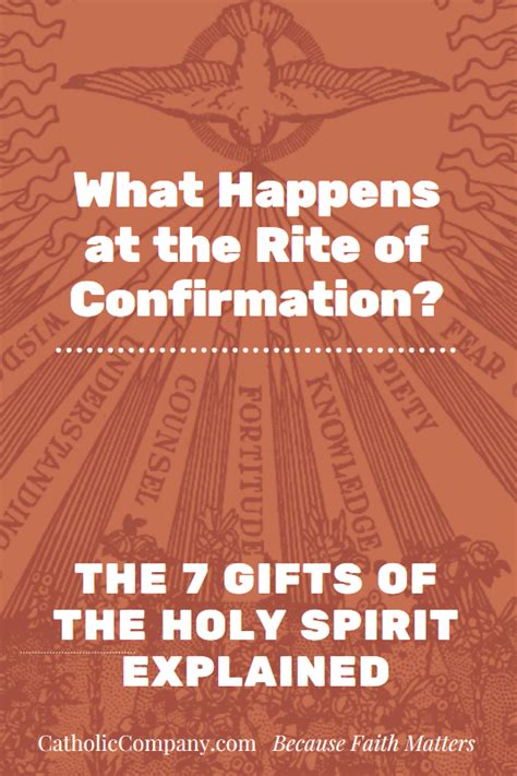 Wisdom, understanding, counsel, fortitude , knowledge, piety and fear of god. What Happens at the Rite of Confirmation: The 7 Gifts of ...