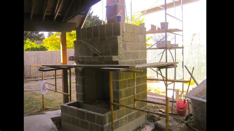 Outdoor Fireplace Construction Youtube