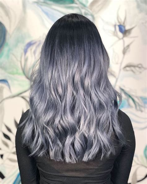 This ash colour is before they apply the blue dye! Ash blue balayage ombre | Ash blue hair, Hair inspo color ...