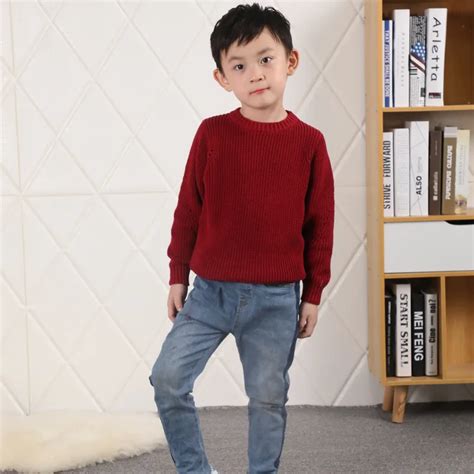 Toddler Little Boy Ribbed Winter Sweater New 2018 Boys Long Sleeve