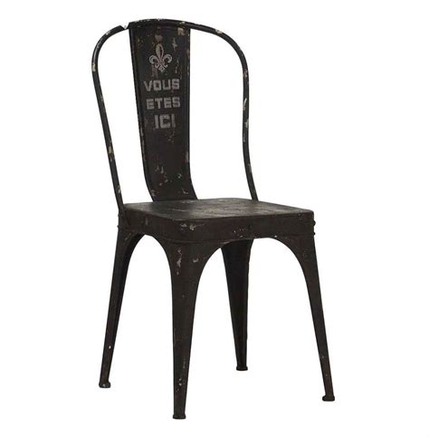 Cubano french cafe chairs are lightweight and durable metal cafe chairs built to endure commercial use in both indoor and outdoor settings. Vous Etes Ici French Iron Rustic Black Cafe Chair | Kathy ...