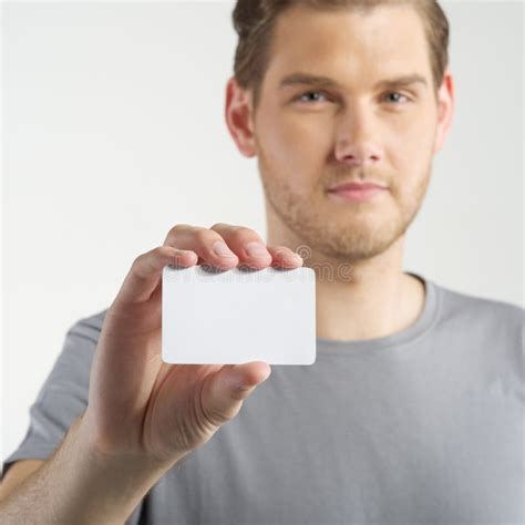 Man Holding Card Stock Photo Image Of Shopping Contact 40793074