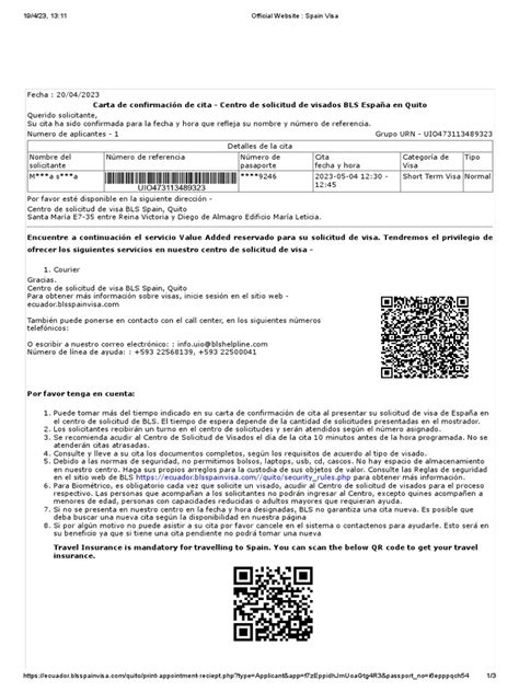Official Website Spain Visa Maria Silva Pdf Visa De Viaje