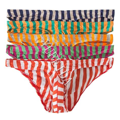 5pcs Striped Briefs Factory Direct Sale Mens Brief Cotton Mens Bikini