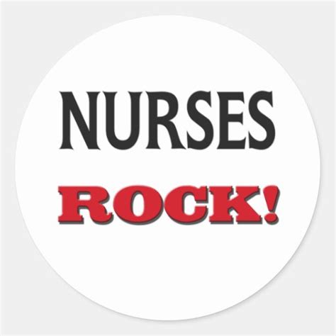 Nurses Rock Classic Round Sticker Zazzle