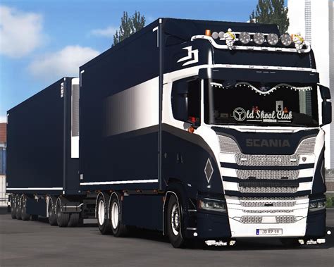 Ets2 Paintable Old School Skin For Scania Tandem V1 137x Euro