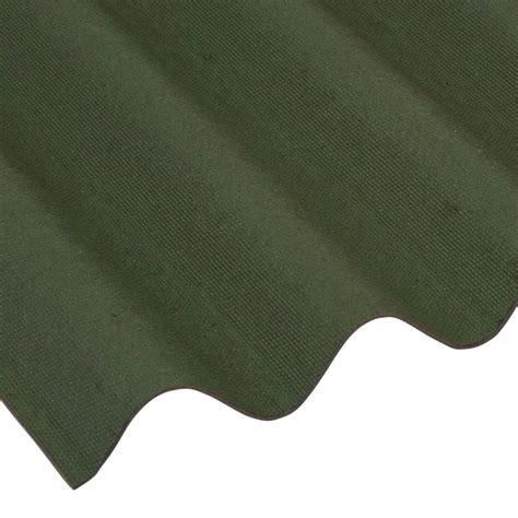Coroline Corrugated Bitumen Roof Sheet Green 2000x950mm