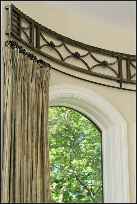 Curved Curtain Rod For Bay Window Curtains For Arched Windows Arched