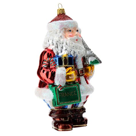French Santa Claus Christmas Ornament In Blown Glass Online Sales On