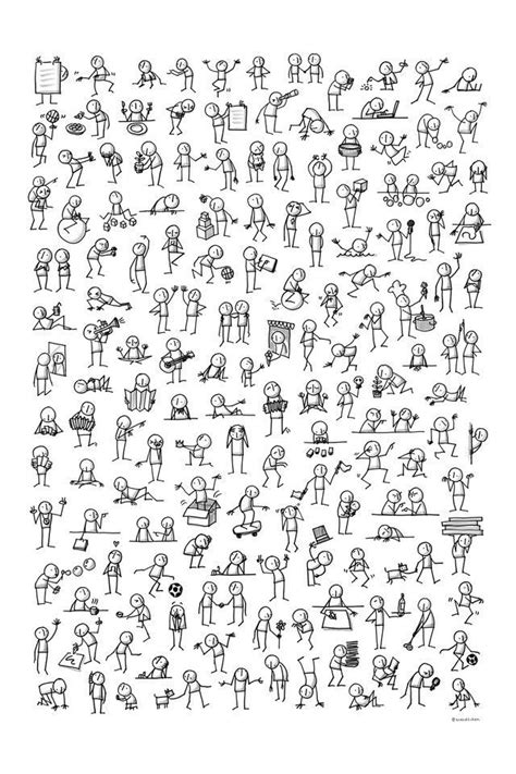 Stick Figure Drawing Sketch Notes Easy Doodles Drawings