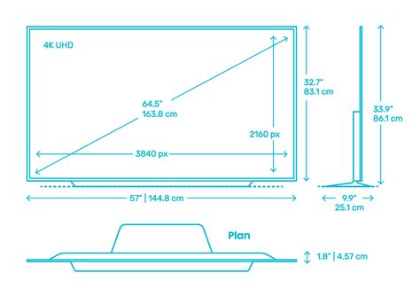 Lg C9 Smart Oled Tv 65” Dimensions And Drawings