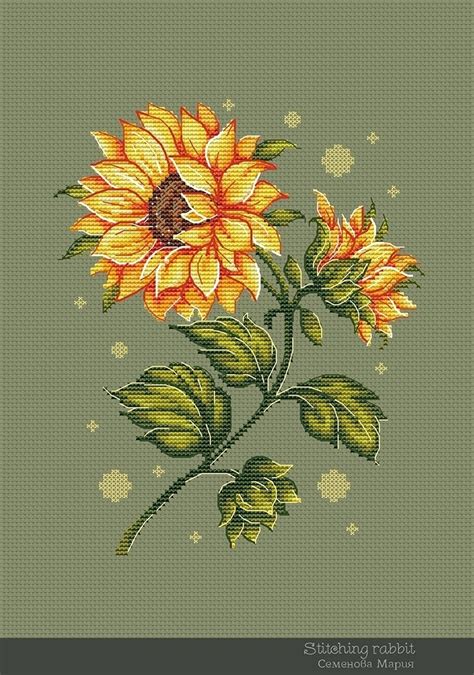 Sunflower Cross Stitch Pattern Code Ms 019 Maria Semenova Buy Online