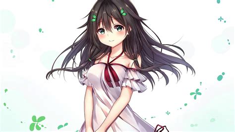 Anime Girl Black Hair Green Eyes Spefashion